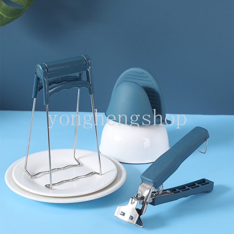 Găng Tay Kẹp Nồi Bằng Thép Không Gỉ Chịu Nhiệt Cao Chống Trượt Tiện Dụng Cho Nhà Bếp