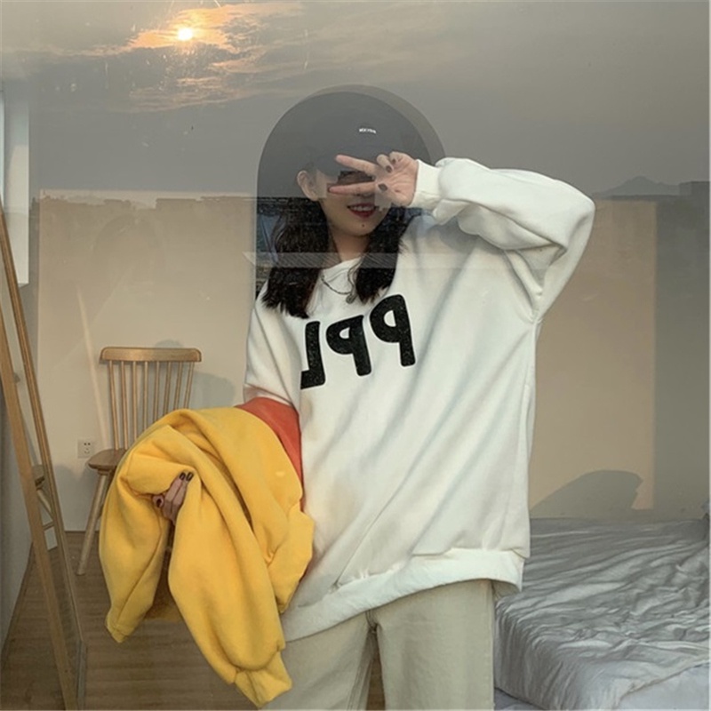 NRVP Áo Hoodie Thiết Kế Đơn Giản Thời Trang Hàn Quốc Cho Nữ