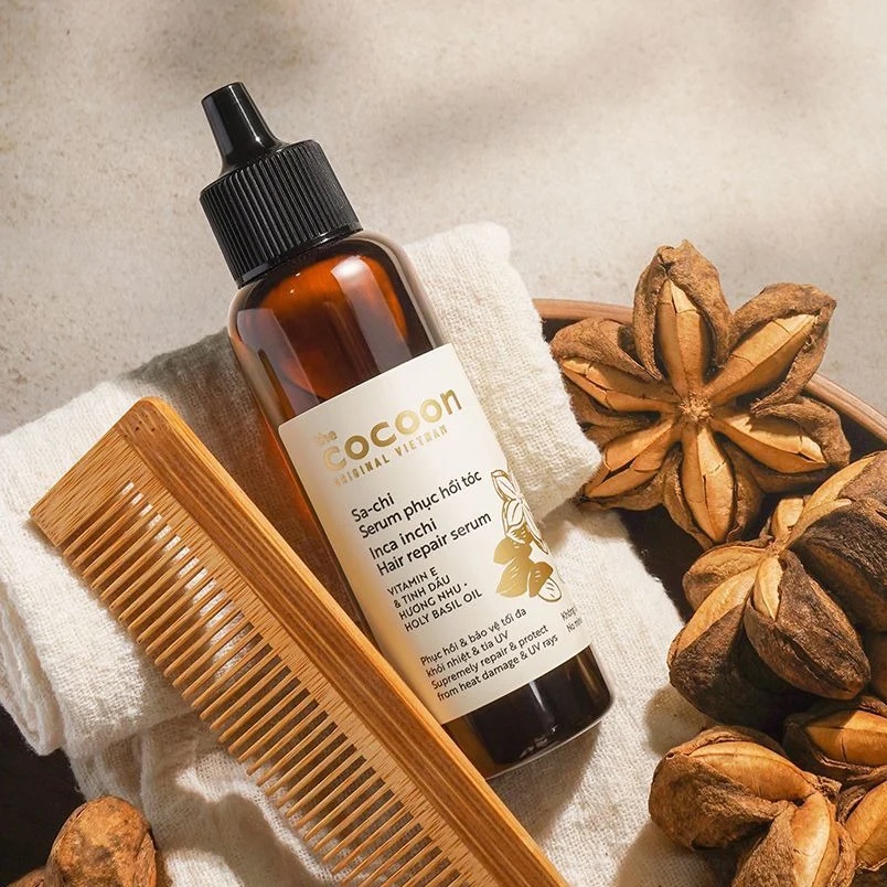 Cocoon Serum dầu Sachi phục hồi tóc hư tổn