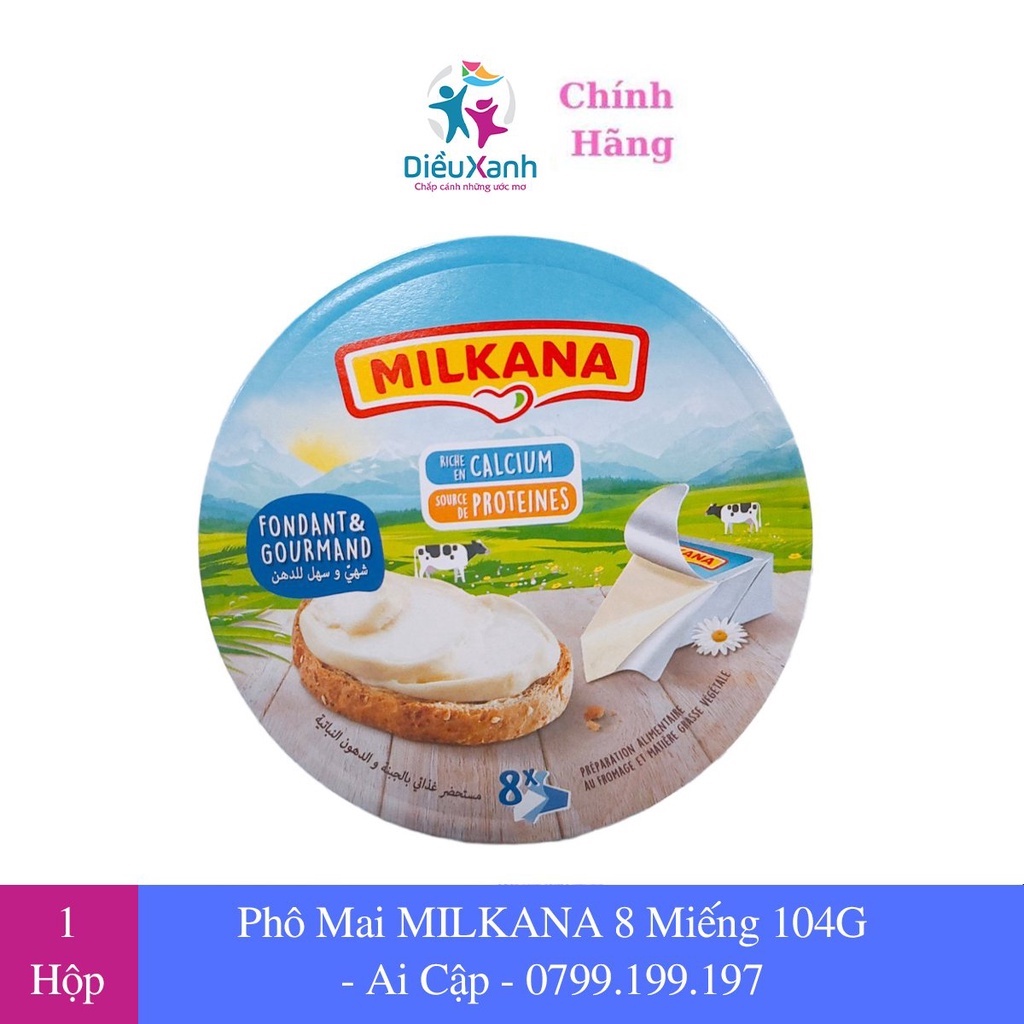 Phô Mai Milkana 8 Miếng 104g - Nhập Khẩu Ai Cập
