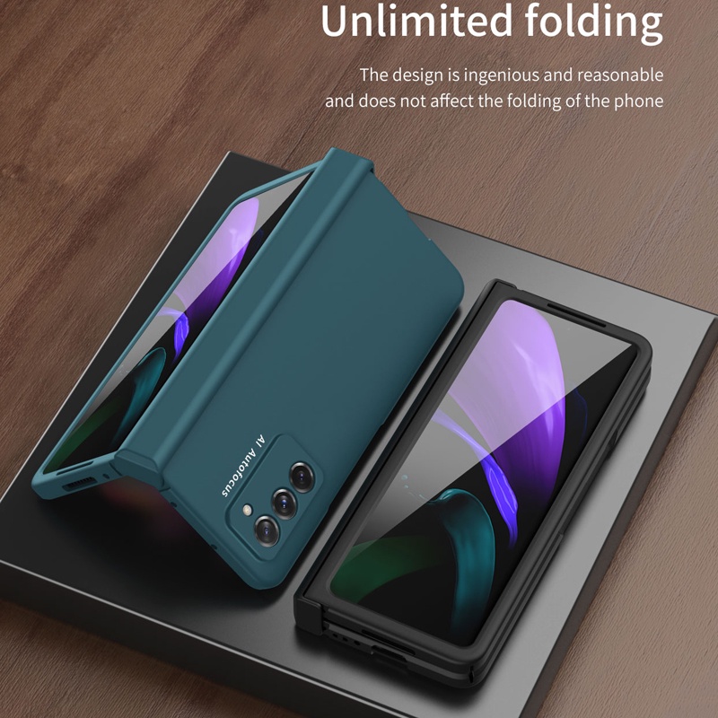 Ốp điện thoại trong suốt chống sốc bảo vệ 360 độ thích hợp cho Samsung Galaxy Z Fold 2 Z Fold 3 5G