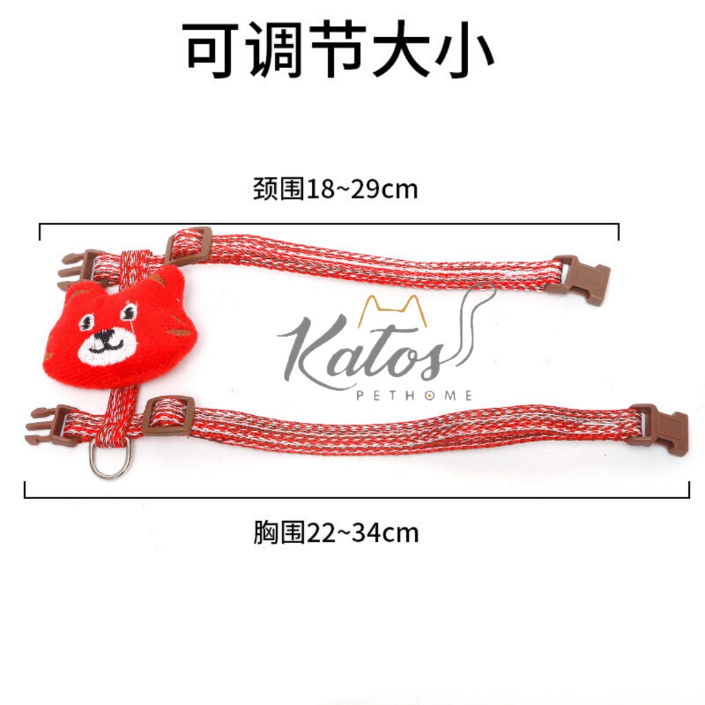 Dây dắt yếm hình thú bông siêu cute cho chó mèo