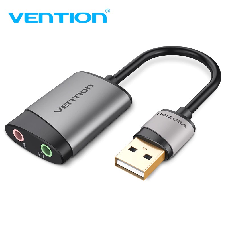 Đầu chuyển đổi âm thanh ngoài Vention cổng USB 3.5mm sang cổng micro/ loa cho Macbook