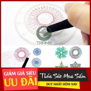 [SỐC] Bộ Thước Vẽ Họa Tiết, Hoc Vẽ Sáng Tạo Spirograph No:2143