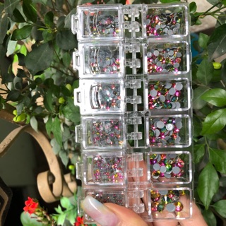 Set đá chân keo loại 1 mix full size màu khổng tước
