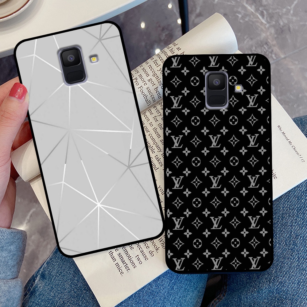 Ốp lưng Samsung A6 2018 / A6 Plus in hình thương hiệu LV, họa tiết xanh bạc siêu đẹp