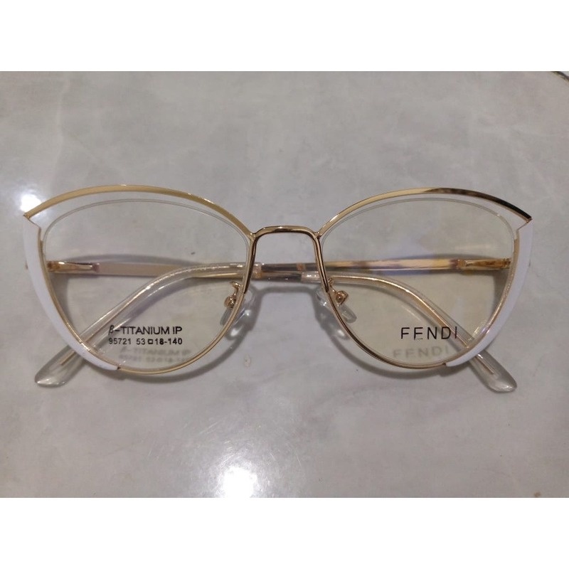 (YUZHU) Kính Mắt Mèo Kim Loại Thời Trang Phương Tây Chất Lượng Cao Có Thể Thay Thế Lens Minus