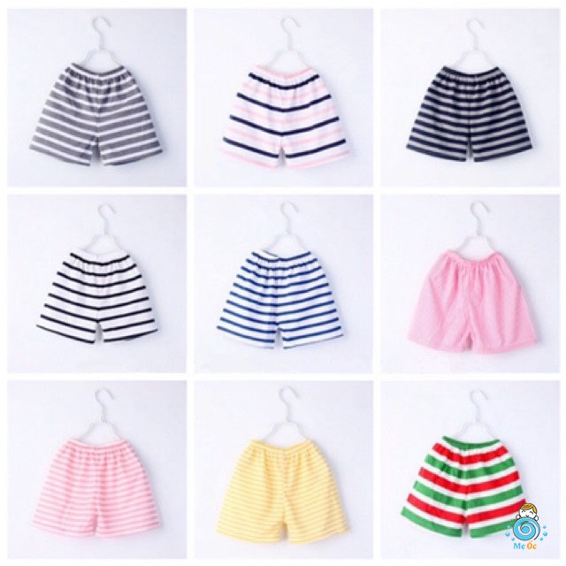 QUẦN CHỤC ĐÙI COTTON KẺ CHO BÉ