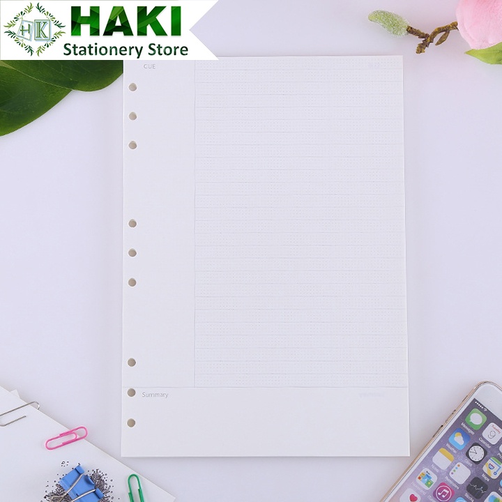 Ruột sổ còng giấy refill HAKI B5 9 lỗ phụ kiện sổ planner bullet journal RS03