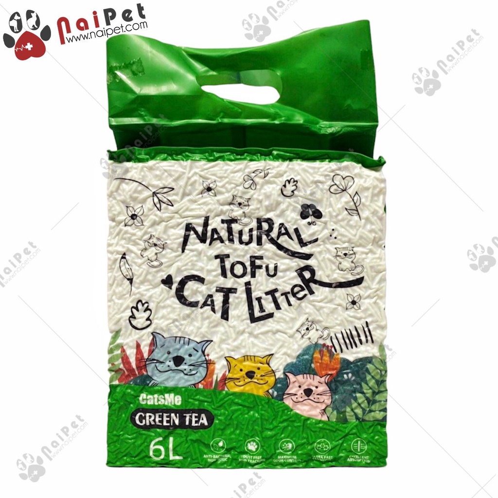 Cát Vệ Sinh Cát Đậu Nành Cho Thú Cưng Natural Tofu Cat Litter Cats Me Túi 6L