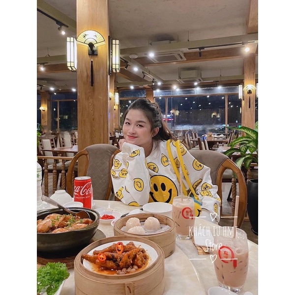 Bộ thể thao tay dài mặt cười siêu Hot hàng đẹp có ảnh thật