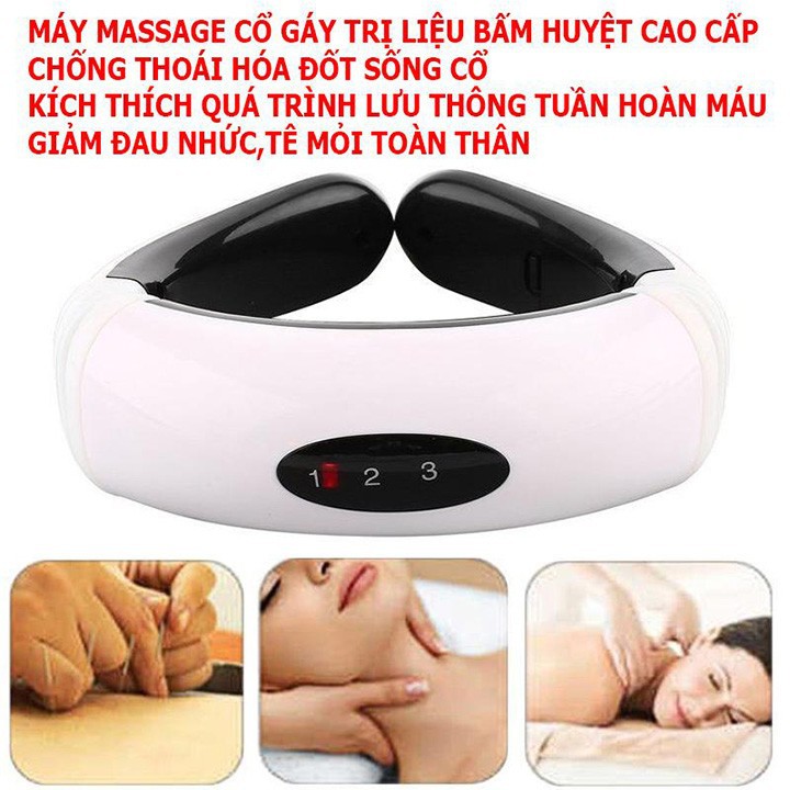 Máy Massage Cổ 3D Trị Liệu Cao Cấp - Máy Massage Cổ Trị Liệu Đau Mỏi Vai Gáy - Cứng Gáy - Trị Liệu Thoái Hóa Cột Sống Cổ