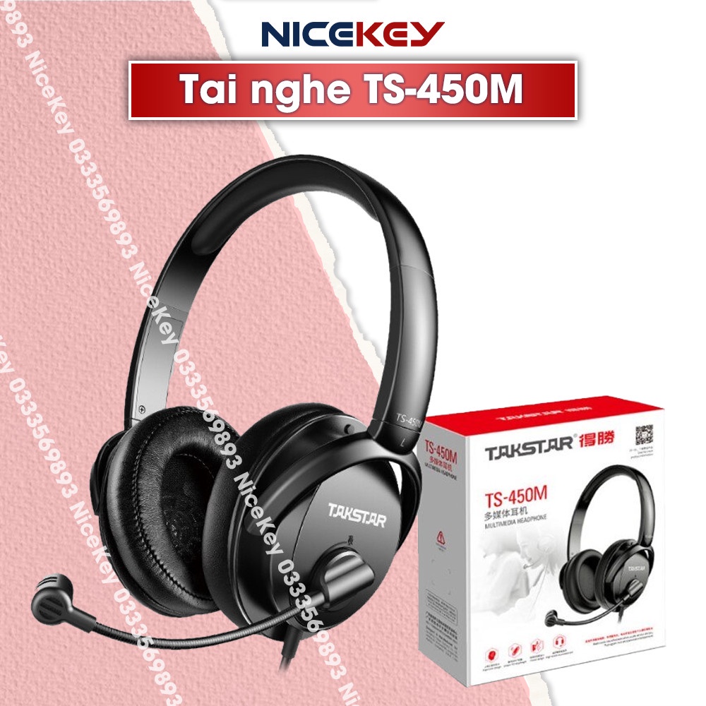 Tai Nghe TAKSTAR TS-450M Có Mic, Kiểm Âm Tốt, Độ Nhạy Cao, Dây Dài 2m, Bảo Hành 12 Tháng