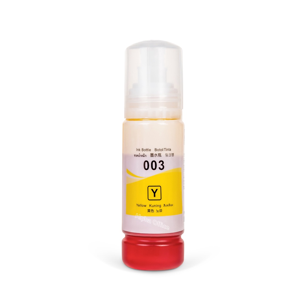 Mực In Alpha Epson 003 Ink Bottle màu vàng-Yellow (Y)- Dành cho Epson L1110 / L3110 / L3150 / L1110 / L5190