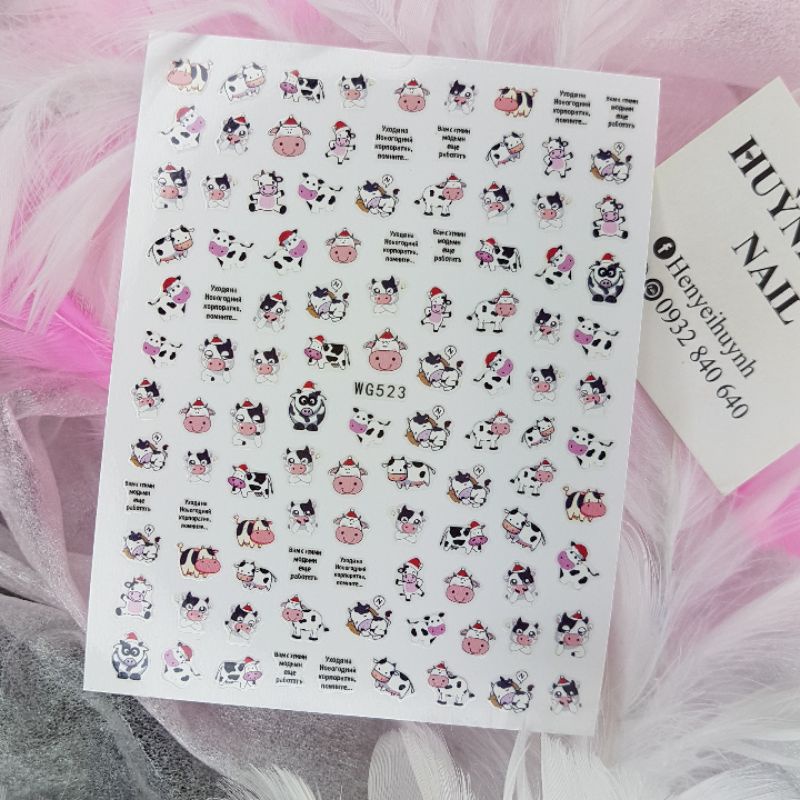 TÚI 10 VIÊN CHARM BÒ SỮA ĐÍNH MÓNG-CHARM NHỰA CAO CẤP