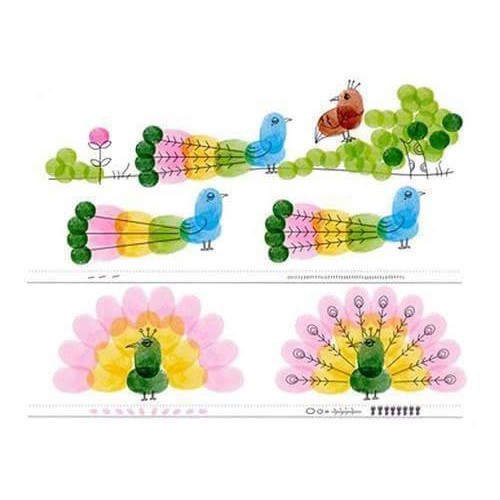 Bộ 20 màu vẽ in vân tay an toàn cho bé - Mực in dấu vân tay