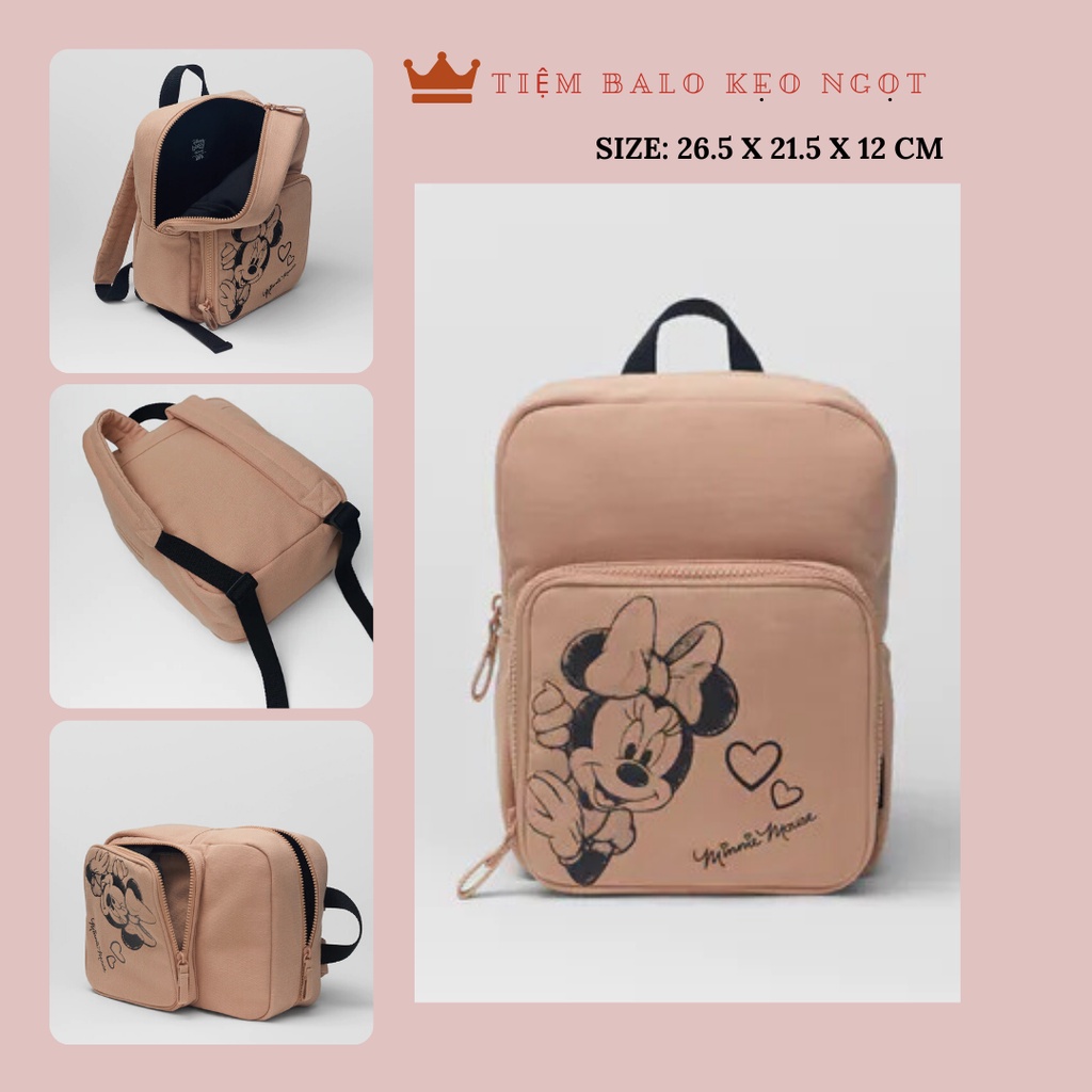 Balo Zara Minnie Cho Bé Gái Mẫu Giáo_Màu hồng_Hàng xuất đẹp chuẩn