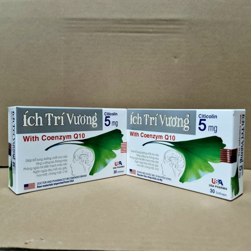 ÍCH TRÍ VƯƠNG - rối loạn tiền đình, chóng mặt, mất ngủ - Hộp 30 viên