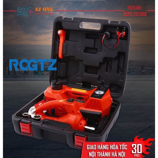 Bộ Kích Nâng Gầm Điện Kiêm Máy Bơm Lốp Và Máy Bắn Ốc Cho Ô Tô Đa Năng 4 Trong 1 Cao Cấp ROGTZ - Hàng Chính Hãng