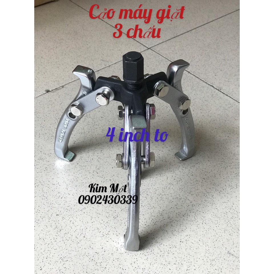 Cảo Lồng Máy Giặt 3 Chấu, Vam Cảo 3 Càng Đa Năng Tháo Vòng Bi, Bánh Răng Loại 4 Inch 100mm ( To, nhỏ ) )