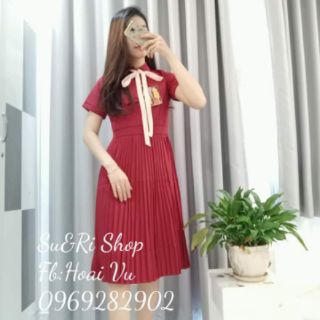 Đầm cổ somi dập ly