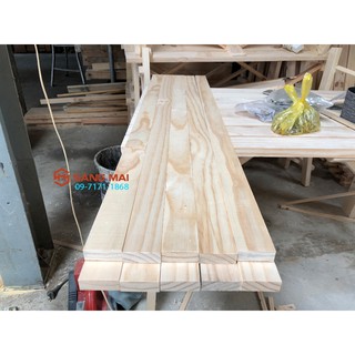 Thanh gỗ thông 2cm x 5cm x dài 1m2 + láng mịn 4 mặt
