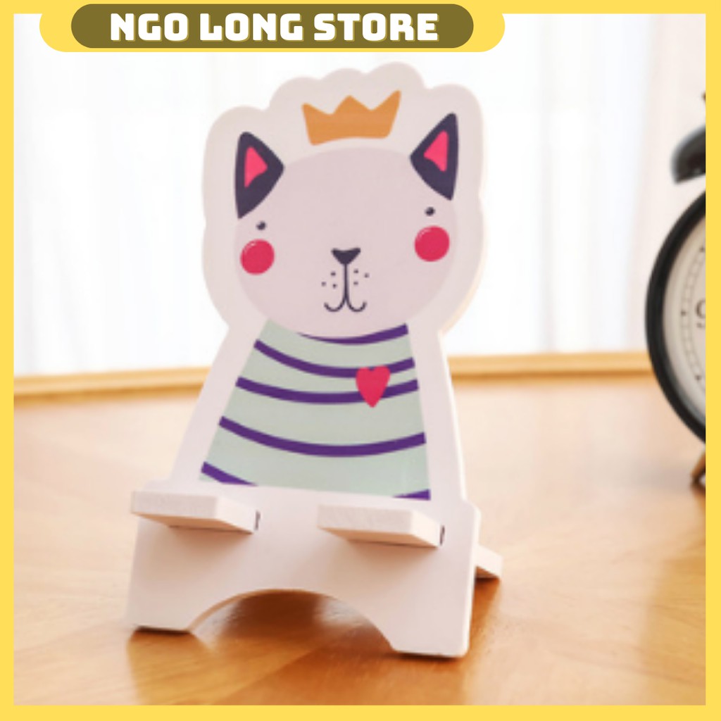 Giá Đỡ Điện Thoại Hình Thú Bằng Gỗ Siêu Cute đa chức năng có thể điều chỉnh | BigBuy360 - bigbuy360.vn