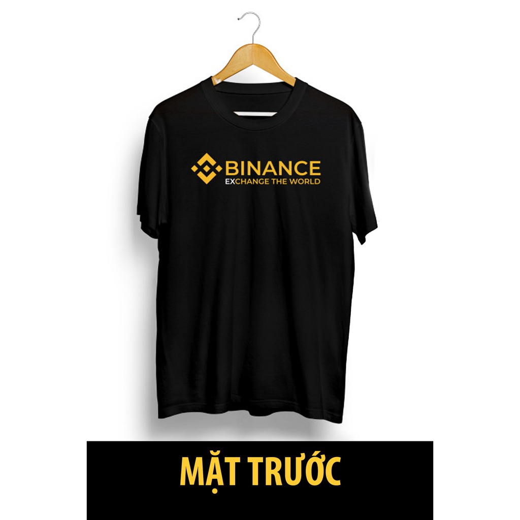 Áo binance đen cổ tròn