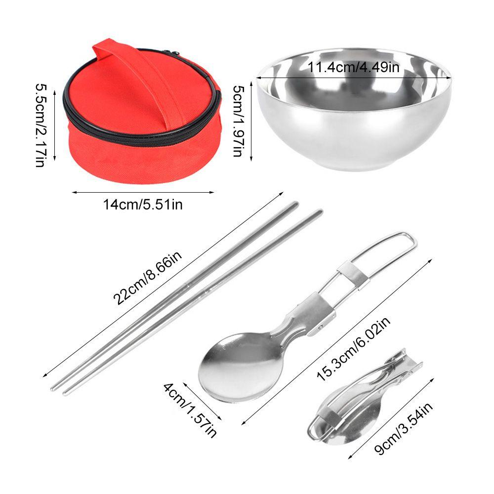 Bộ Dụng Cụ Ăn Uống Thiết Kế Gấp Gọn Kèm Túi Đựng Tiện Dụng