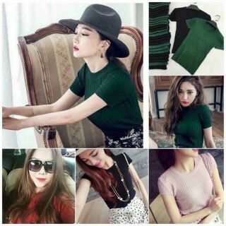 Áo len đũa cộc tay