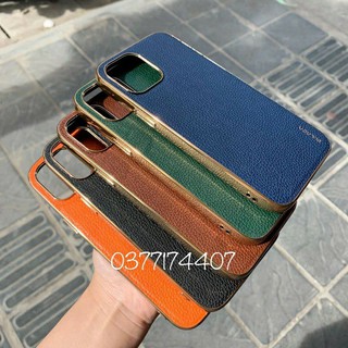 Ốp lưng Sulada da sần viền vàng cho iPhone 12 Pro Max/12 Pro/12/11 Pro Max/ 11/ Xs Max/ XS/ 7 Plus/ 8 Plus sang trọng