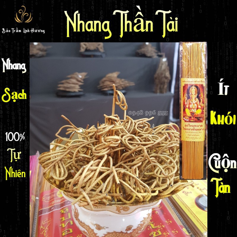 [Chính Hãng - Nhập Khẩu] 79 Nén Nhang Hương Chính Hãng Thần Tài - Thái Lan Hương Sạch Ít Khói Cuộn Tàn Tài Lộc