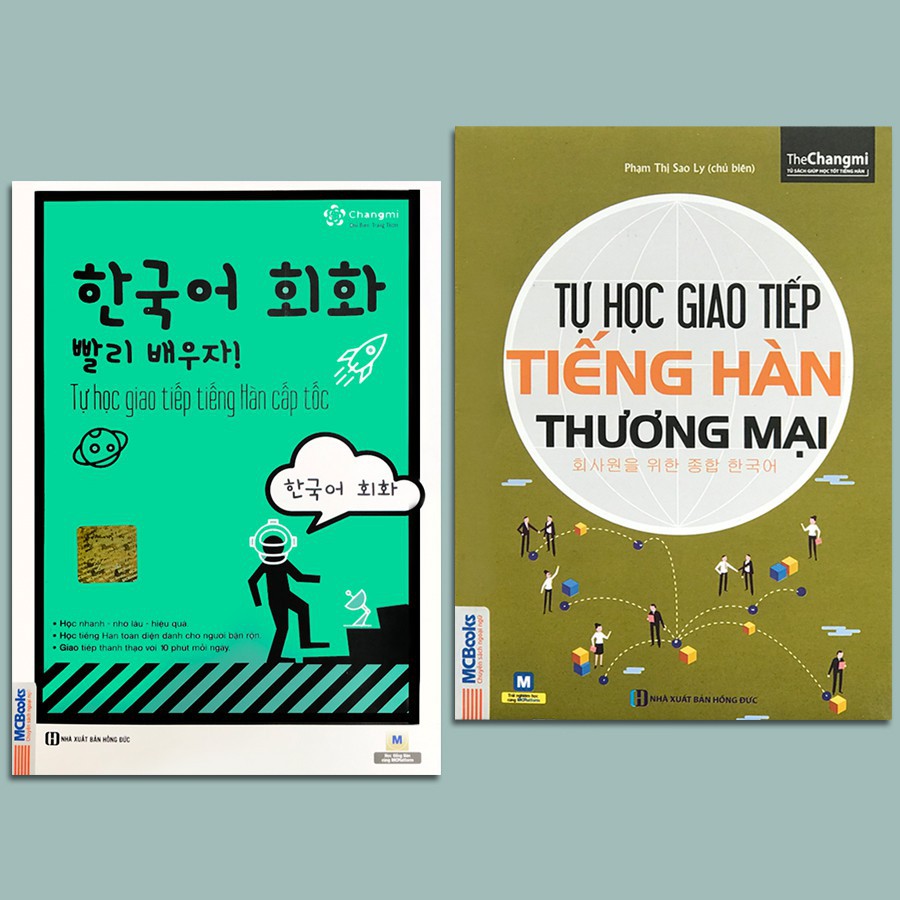 Sách - Combo Tự Học Giao Tiếp Tiếng Hàn Cấp Tốc + Tự Học Giao Tiếp Tiếng Hàn Thương Mại