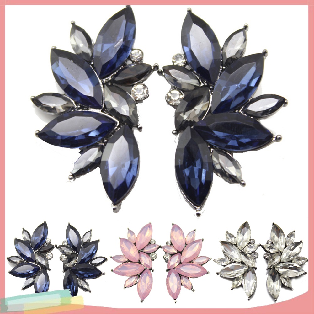 1 Đôi Khuyên Tai Đính Đá Thời Trang Dành Cho Nữ