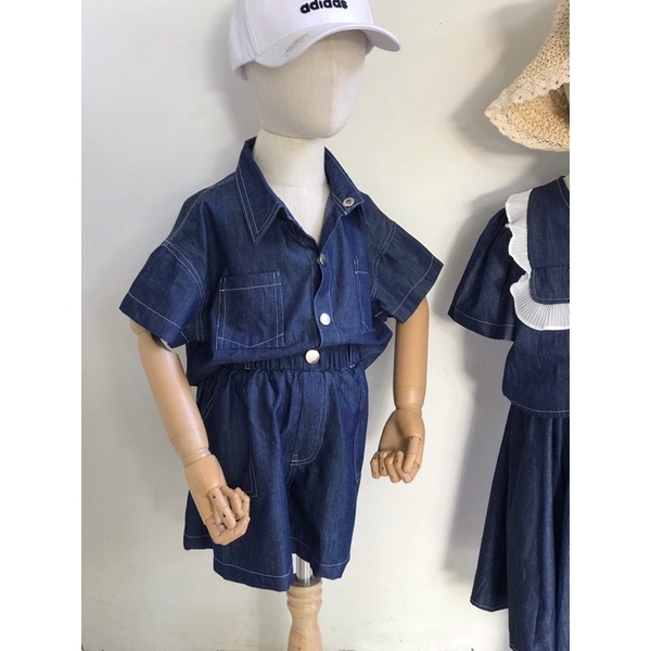 Set bộ bé trai chất jean giấy size 110 đến 150