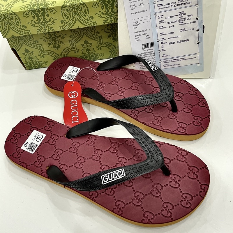 Dép kẹp nam xỏ ngón Gucci cao cấp. đế cao su siêu chắc chắn bền bỉ êm ái thời trang cá tính.