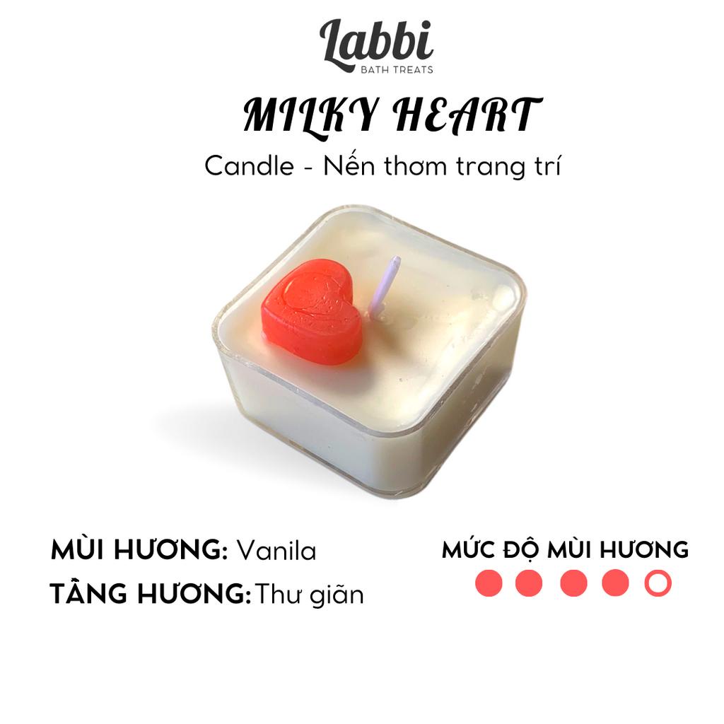 MILKY HEART CANDLE [Labbi] Nến trang trí / Candle / Nến vuông