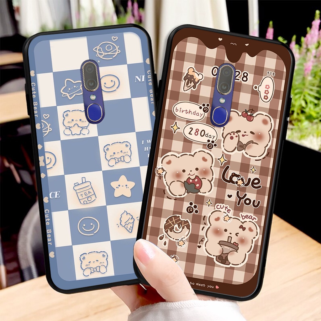 Ốp lưng Oppo F11 in hình 3D GẤU cute be@r, soda, happy day cực hot ,thời thượng