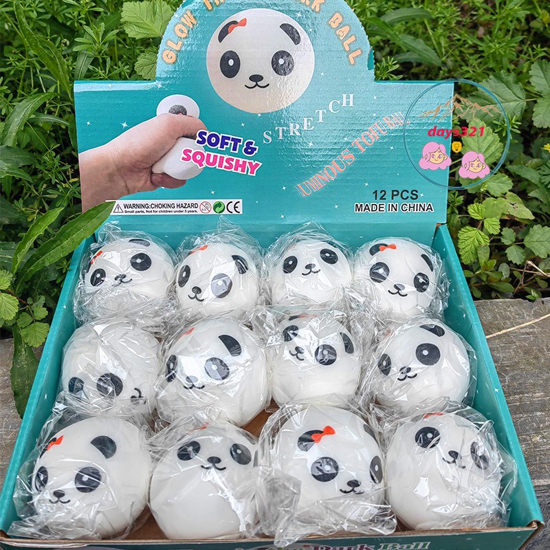 MẶT GẤU TRÚC Squishy Mochi hình CÁI BÁNH BAO mềm mịn dễ thương chân thực giảm stress co dãn đàn hồi ngộ nghĩnh