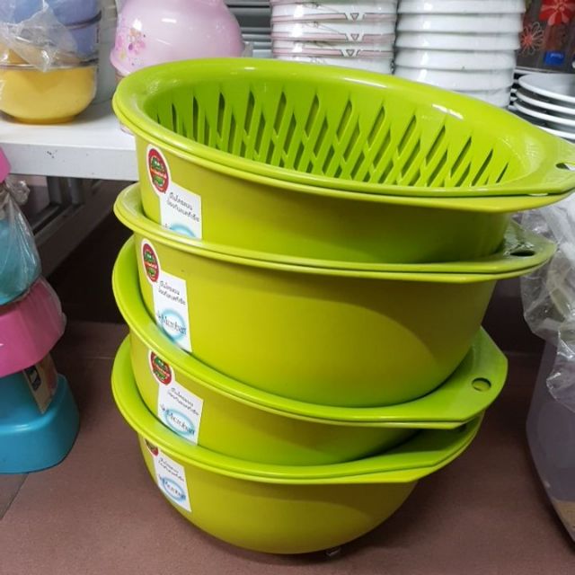 BỘ ĐÔI RỔ VÀ TÔ NHỰA CÓ TAY CẦM