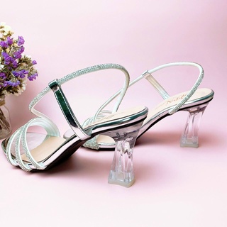 Giày cao gót sandal 7 phân quai đính xoàn tinashop