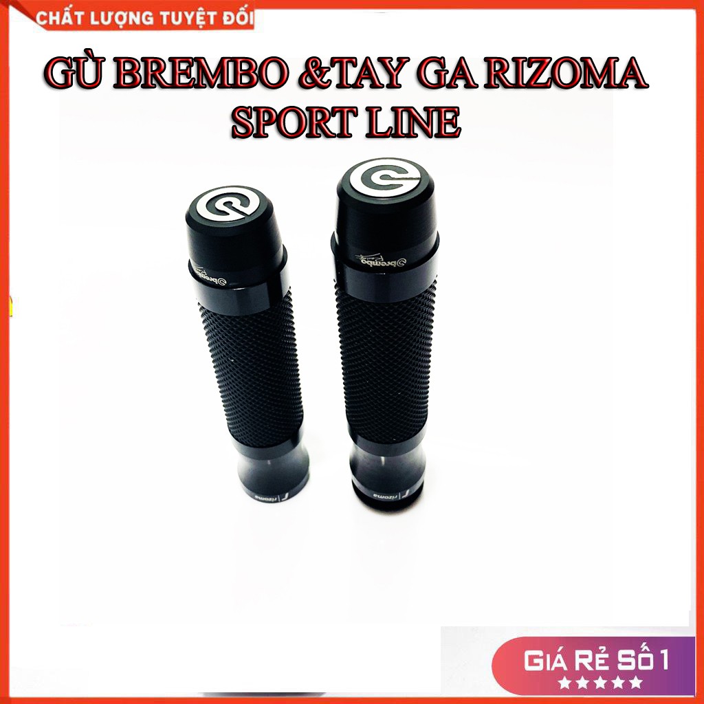 TAY GA RIZOMA SPORT LINE VÀ GÙ BREMB ( FULL BỘ ĐEN )