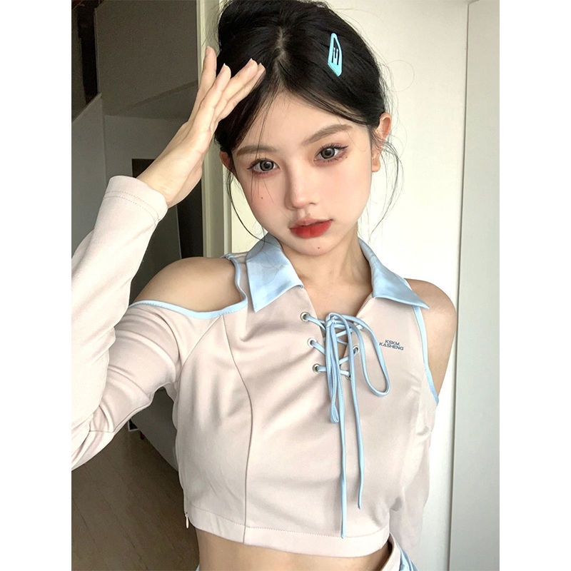 Áo Kiểu Tay Dài Hở Vai Phong Cách Mỹ Thời Trang Mùa Hè Quyến Rũ Cho Nữ