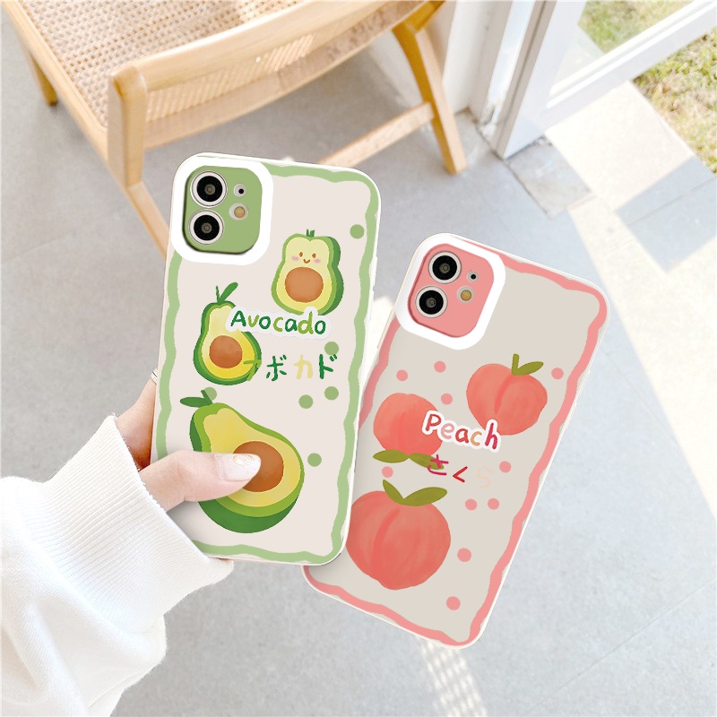 Ốp lưng iphone trong lượn sóng bơ đào 6/6plus/6s/6splus/7/7plus/8/8plus/x/xr/xs/11/12/13/pro/max/plus/promax