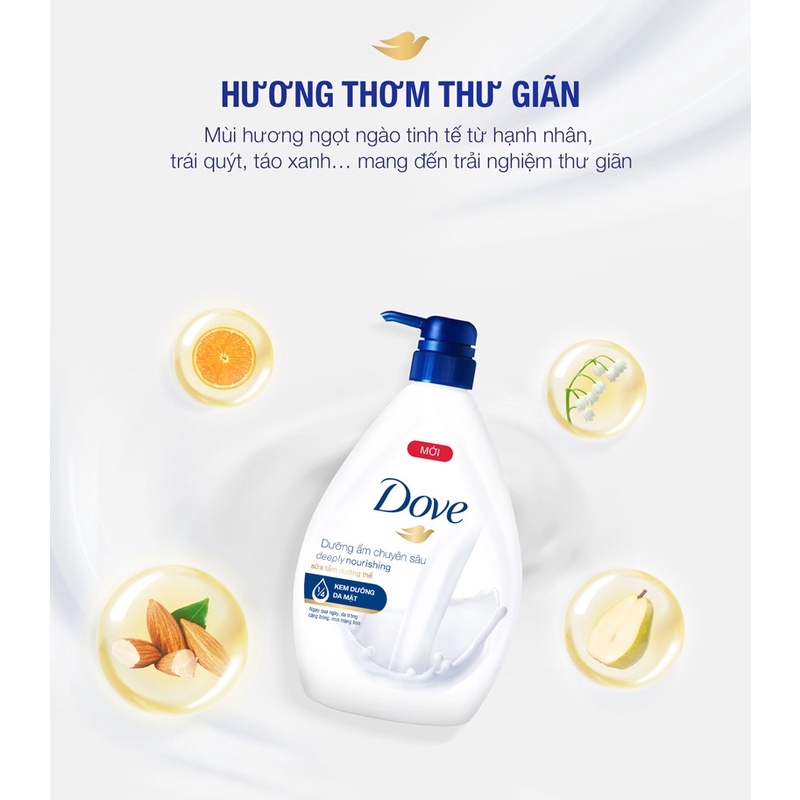 Sữa Tắm Dưỡng Thể Dove Dưỡng Ẩm Chuyên Sâu Chai 530g