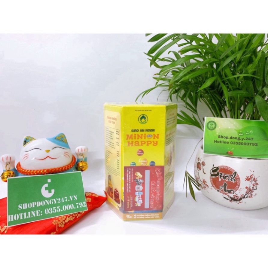 ✅ Siro ăn ngon Minion Happy  hổ trợ tiêu hoá tốt,  giúp bé ăn ngon, tăng cân, chống suy dinh dưỡng tặng cốc