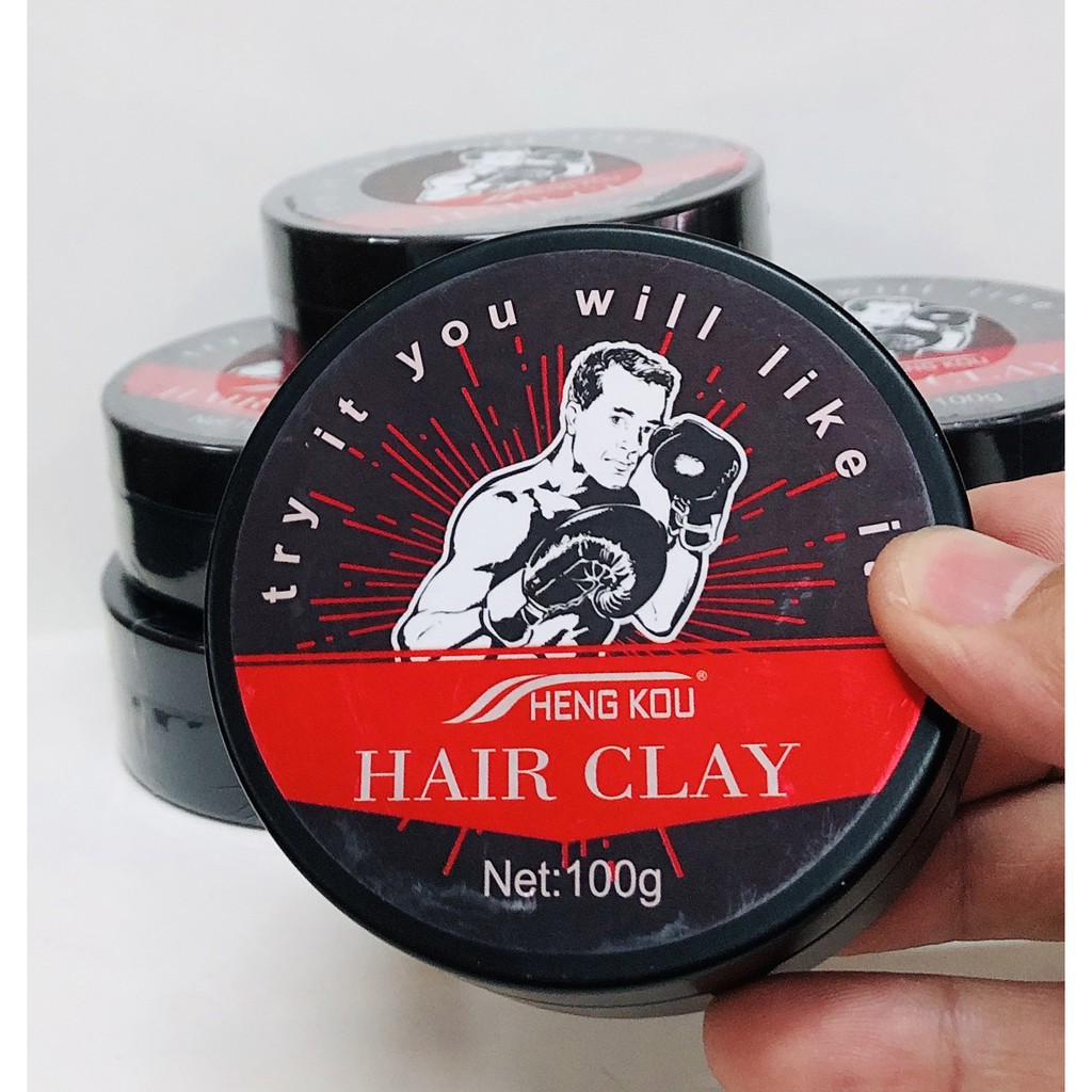 Sáp vuốt tóc Hair Clay Heng Kou, tạo kiểu cứng giữ nếp tốt cho tóc, hương thơm dịu nhẹ - Tặng Lược