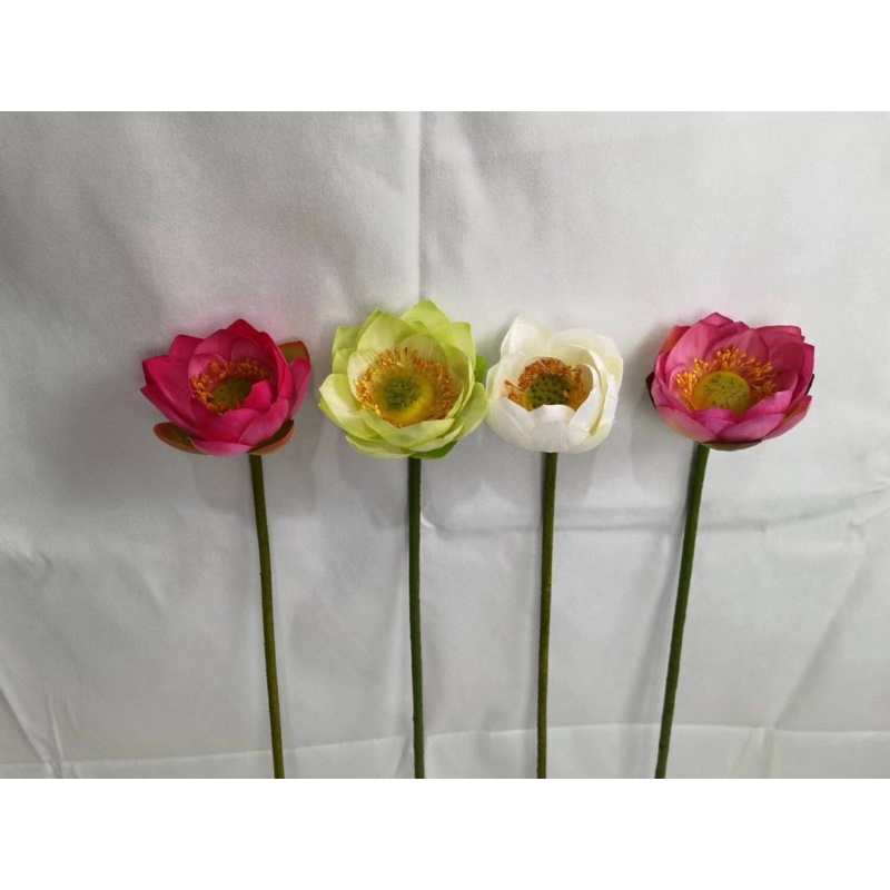 HOA SEN NỞ BÁCH DIỆP QUAN ÂM sen lụa đẹp cao cấp.trang trí stiudion phòng khách decor cực sang