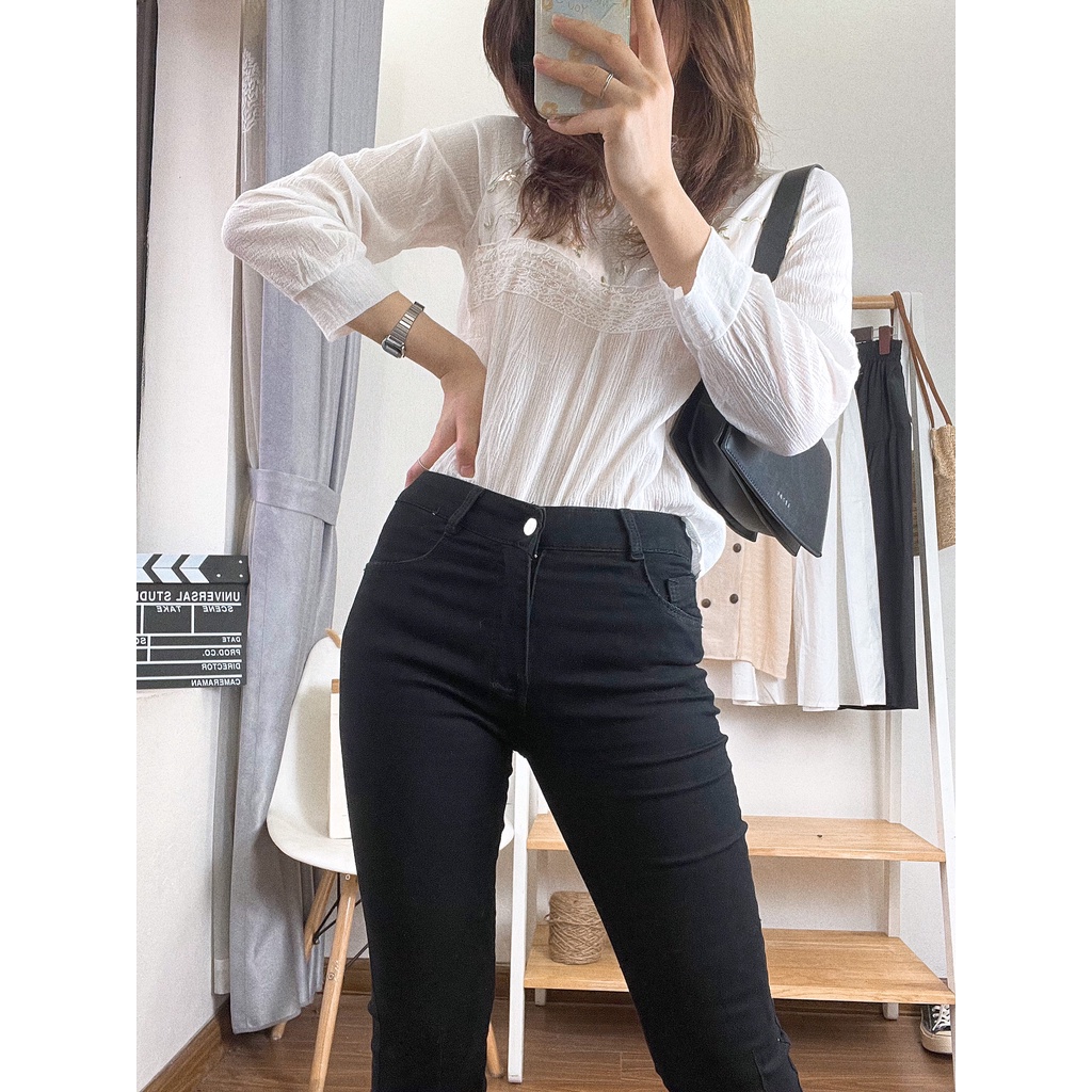 [QUAN01] Quần Jeans Ống Loe Nữ, Quần Bò Xẻ Gấu, Quần Bò Nữ Công Sở Co Dãn Phong Cách Hàn Quốc | BigBuy360 - bigbuy360.vn