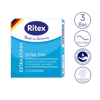 Bao cao su siêu mỏng Ritex Extra Dünn, bao cao su cao cấp chính hãng nhập khẩu Đức